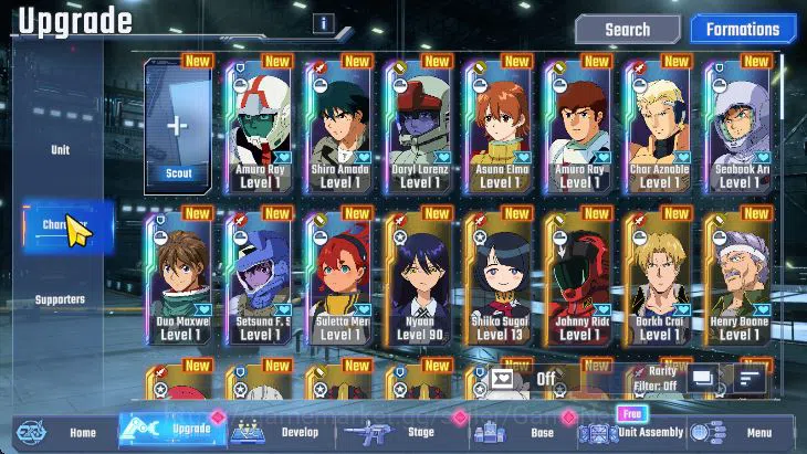 SD Gundam G Generation ETERNAL Accounts [Global] 62K DM | 10 UR (Le Cygne (LB1), F91, Psyc image 4