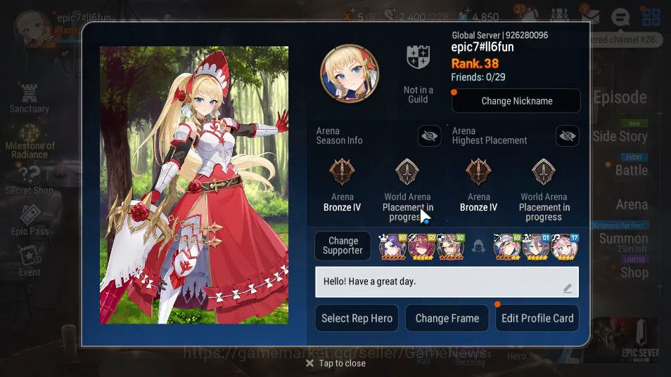 Epic Seven Accounts GBL Unverif|New Era|4 ML(LOTScales,LH Cermia,F Lid image 18