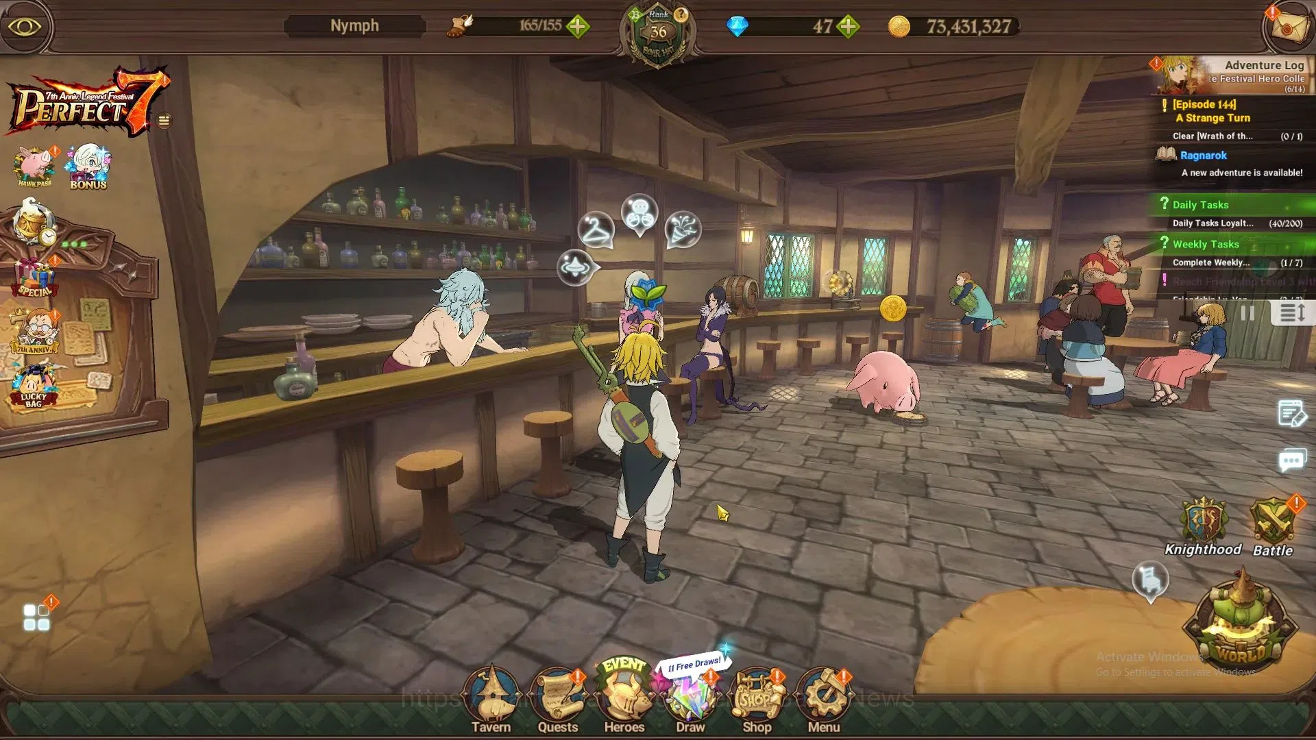 The Seven Deadly Sins: Grand Cross Accounts GLOBAL|1,2M CC|30 LS,47 Dm|1 LR+4 UR|Elizabeth,Nem image 1