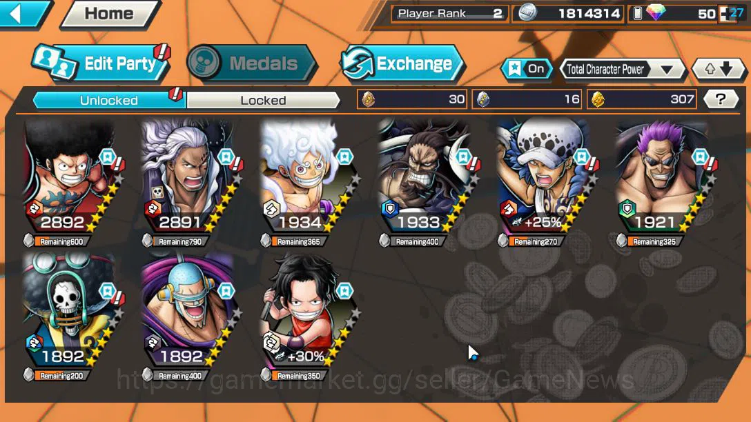 One Piece Bounty Rush Accounts Global | EX 4 |TFE D.Luffy,Strongest Creature Aliv image 9