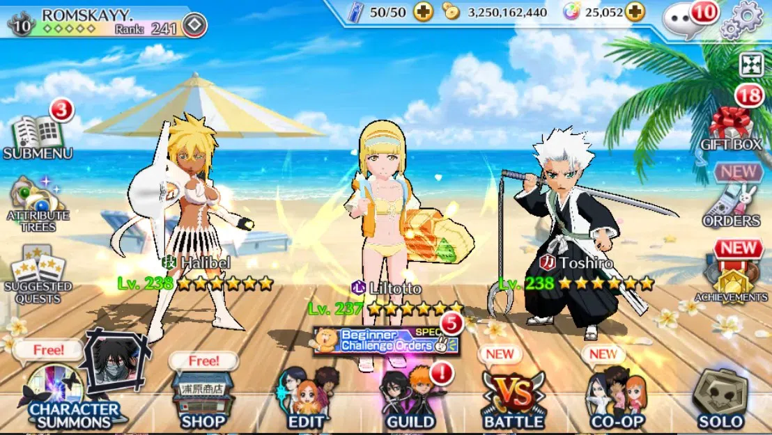 Bleach: Brave Souls Accounts High-End GLOBAL 2,1M BP+25k ORB|16 MT+Lv250+Orihime S26,Ichigo DT,Giselle 1
