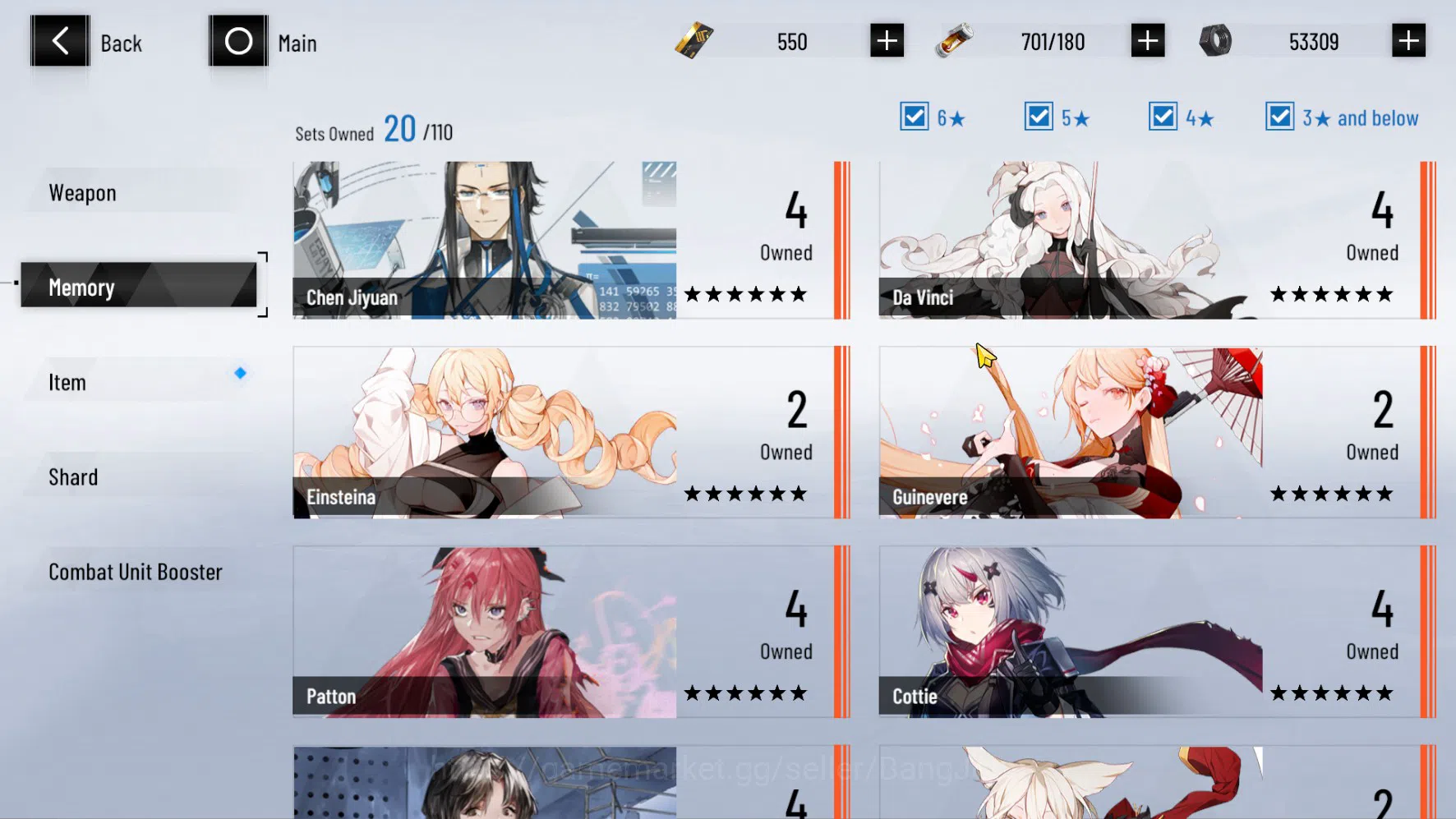 Punishing: Gray Raven Accounts ASIA | Lv66 | S Lucia CW L80 | Nightblaze Sign | S image 11
