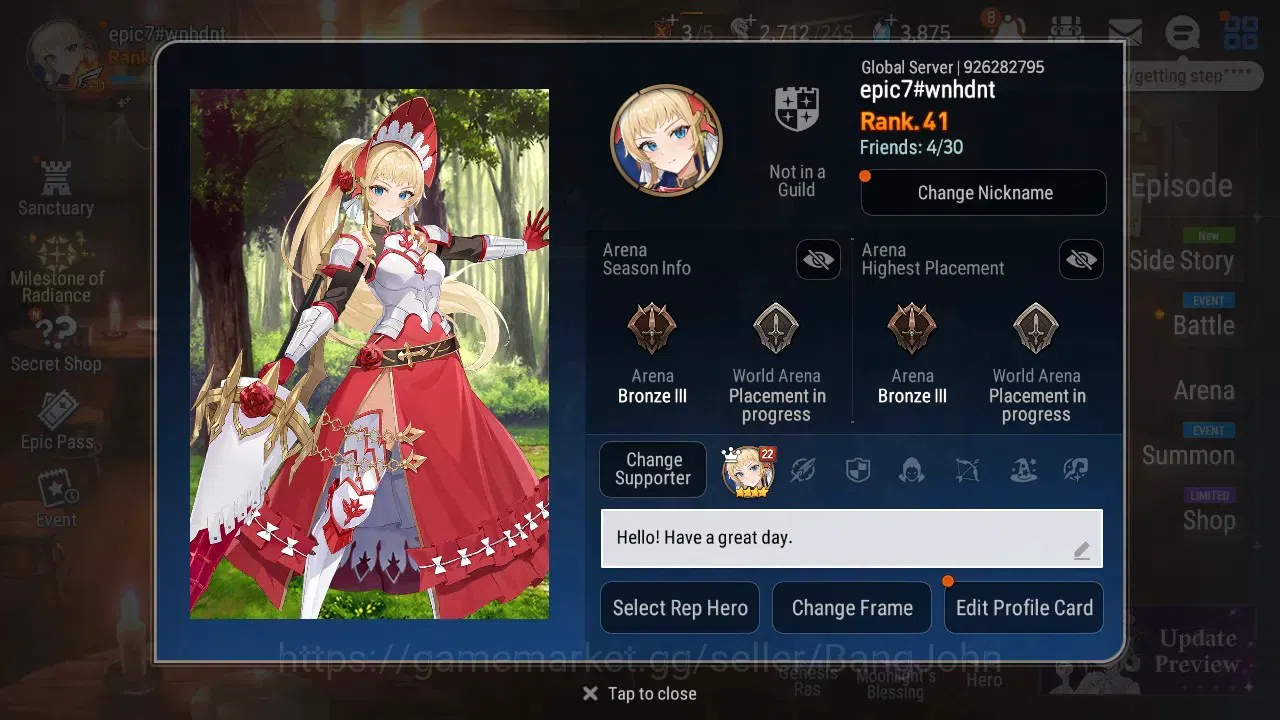 Epic Seven Accounts Global Unverif | 6 ML | Straze, BM Haste, Operator image 10