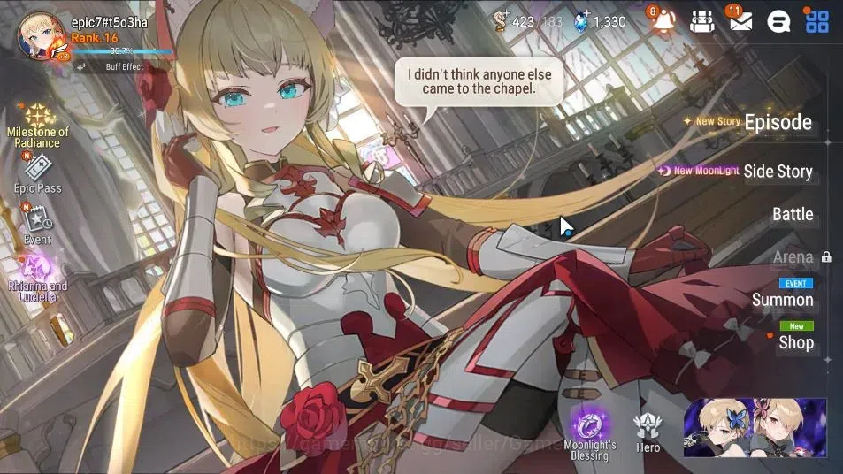 Epic Seven Accounts GLOBAL Unverif|New Era|2 ML (Rhiana & Luciel,Blood image 1