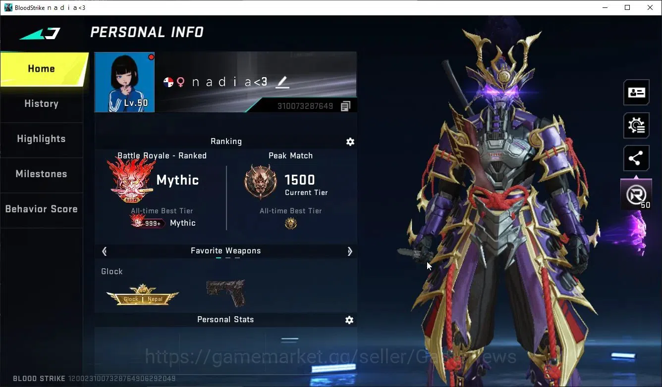 Blood Strike Accounts ASIA|ETERNAL Zero,DeAgle+Collab TR MCX,FN2K,Takemi image 2