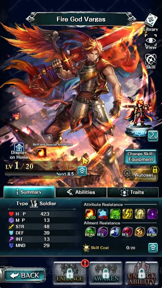 Last Cloudia Accounts GLOBAL|Rank 10|Collab Brave Frontier (Fire God Var image 3