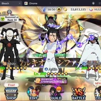 Bleach: Brave Souls Accounts Starter Global |53M BP+10K Orb|Fresh Story|IchigoDT,Ichigo8th,Askin TYBW25,Bambietta
