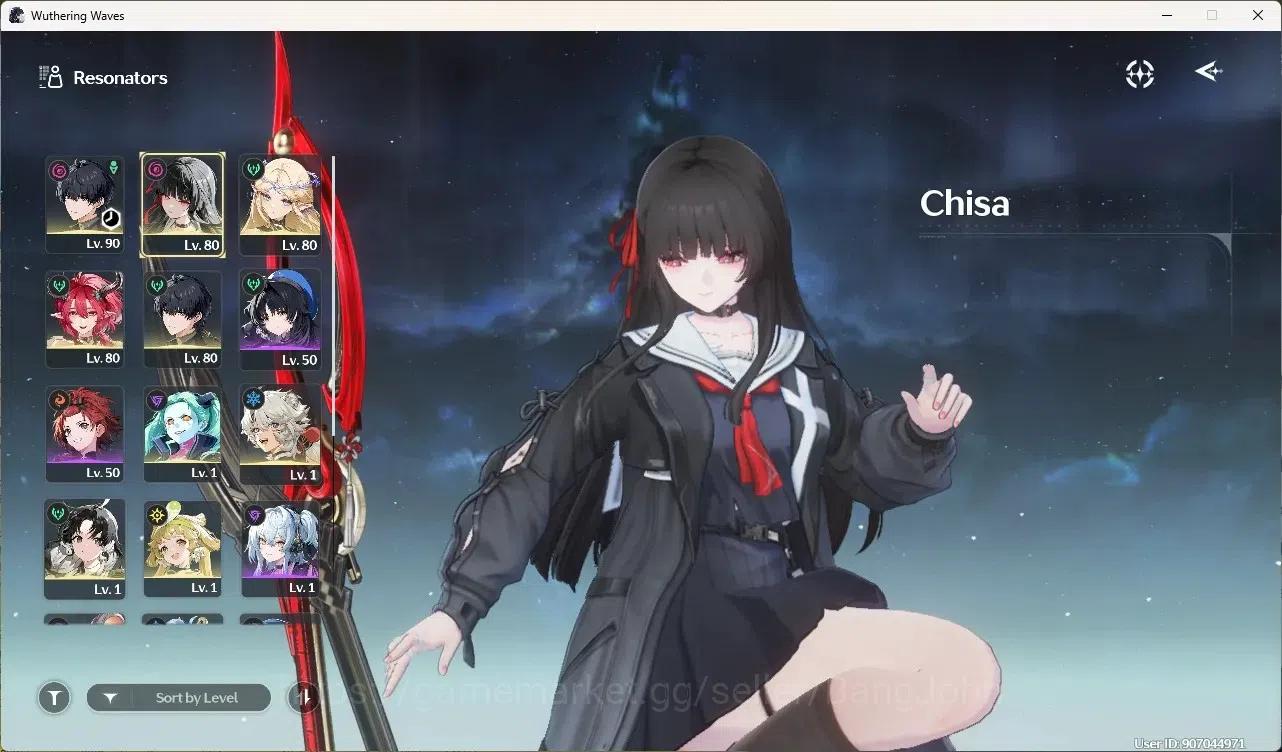Wuthering Waves Accounts Others SEA|UL 55|Rank 6|4 Char Limited [Cartethyia Rc1,Ciaccona]+Sign,Chisa,Rebecca | Mc Male 2