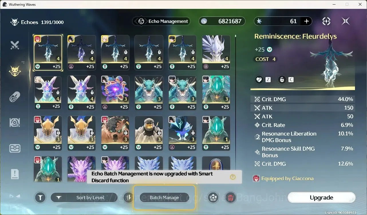 Wuthering Waves Accounts Others SEA|UL 55|Rank 6|4 Char Limited [Cartethyia Rc1,Ciaccona]+Sign,Chisa,Rebecca | Mc Male 8