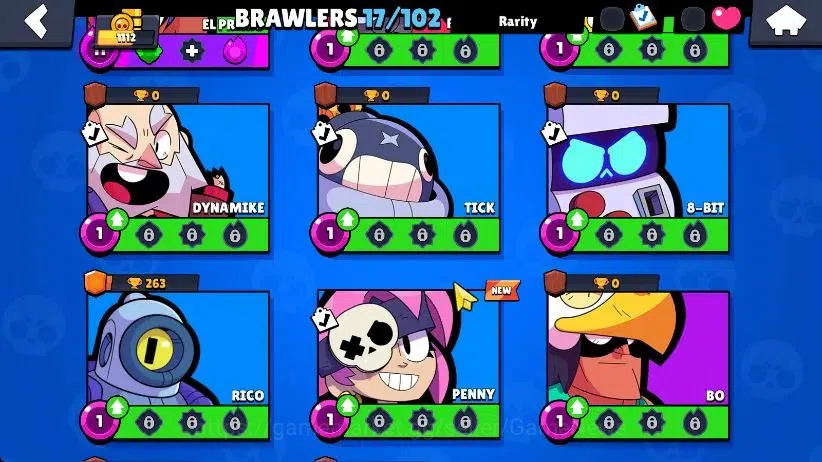 Brawl Stars Accounts 1112 Trophy|17 Brawlers 3 Max Lvl [Edgar,Shelly]|3 Epic Skins [DJ Emz,L Rico,Stellar Shelly]|6K 5
