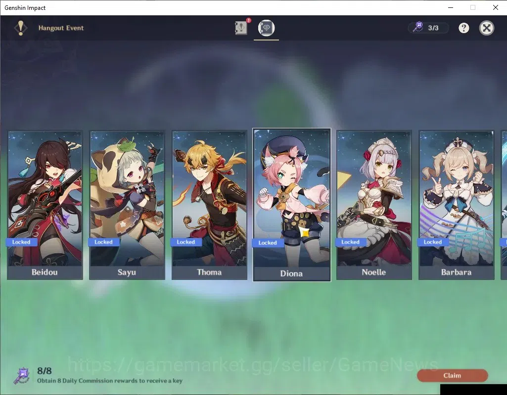 Genshin Impact Accounts ASIA|AR 52|4 Limited+1(*5Wep)|Flins+Sign,Nicole,Co image 15