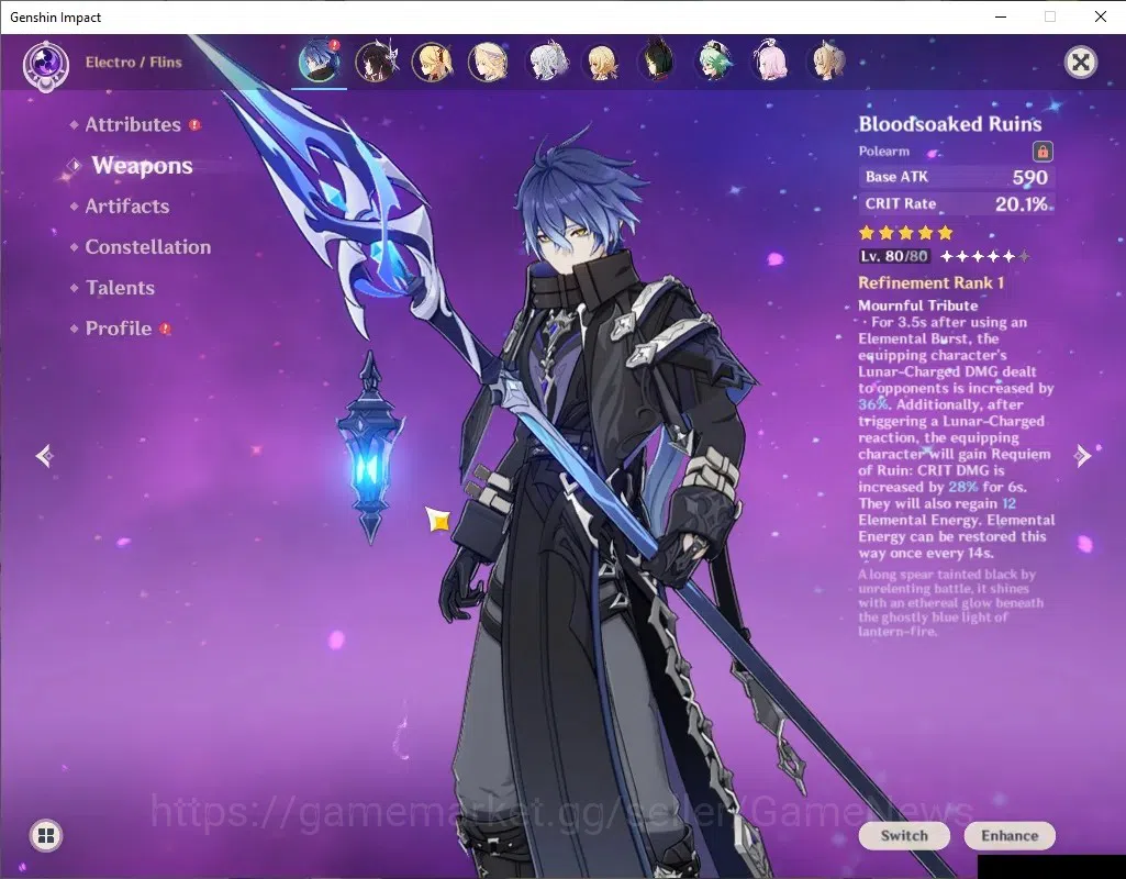 Genshin Impact Accounts ASIA|AR 52|4 Limited+1(*5Wep)|Flins+Sign,Nicole,Co image 3