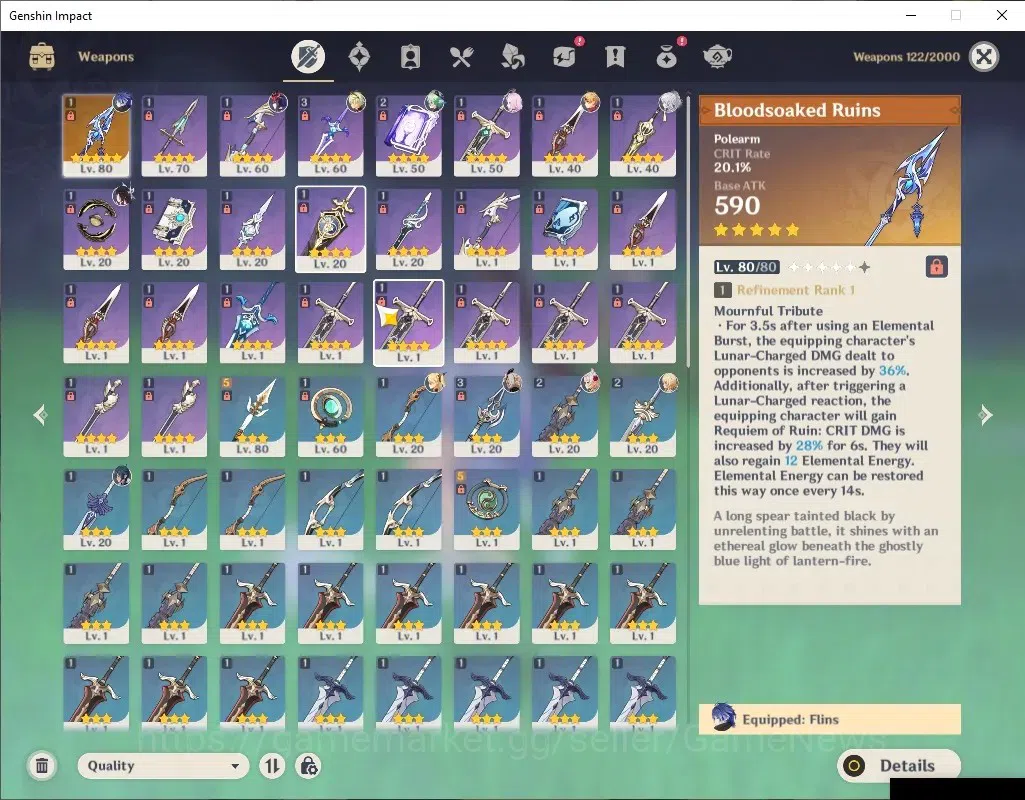 Genshin Impact Accounts ASIA|AR 52|4 Limited+1(*5Wep)|Flins+Sign,Nicole,Co image 4