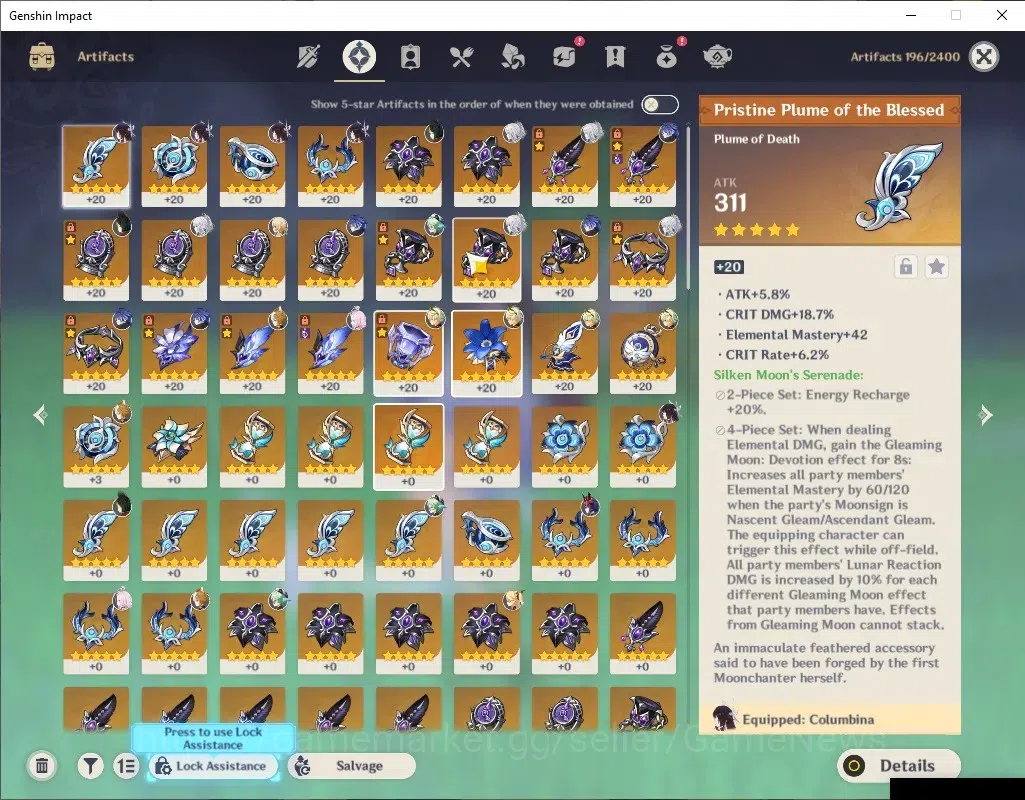 Genshin Impact Accounts ASIA|AR 52|4 Limited+1(*5Wep)|Flins+Sign,Nicole,Co image 5