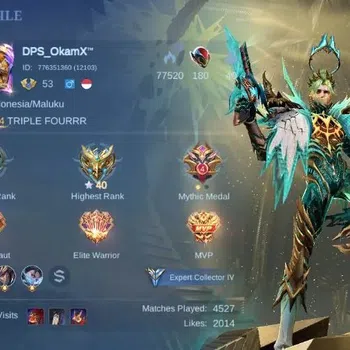 Mobile Legends: Bang Bang Accounts Collector Global|Skin 125|Expert|KOF Karina,PRIME Granger,Collab Cyclops+Vale,Blazing