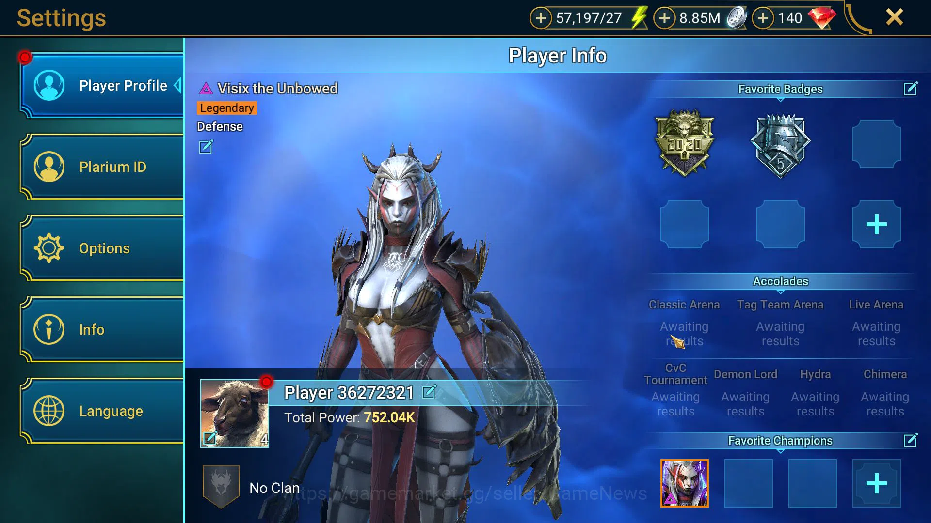 Raid: Shadow Legends Accounts Lv 4 752K Power|1 Mythical(Galathir)|21 Legendary( image 1
