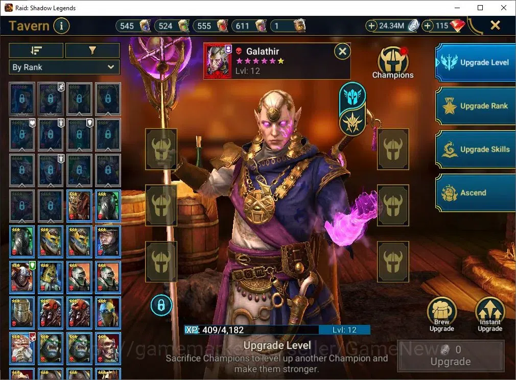 Raid: Shadow Legends Accounts Lv30 504K Power|1 Mytic(SS Galathir)+29 Legend(Sen image 12
