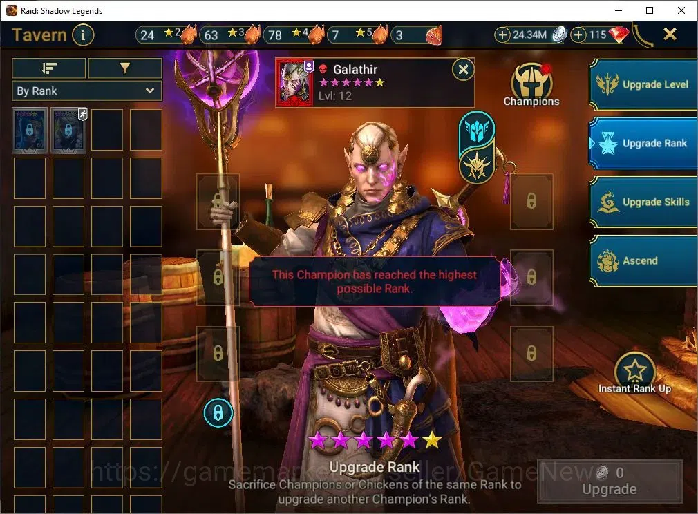 Raid: Shadow Legends Accounts Lv30 504K Power|1 Mytic(SS Galathir)+29 Legend(Sen image 13