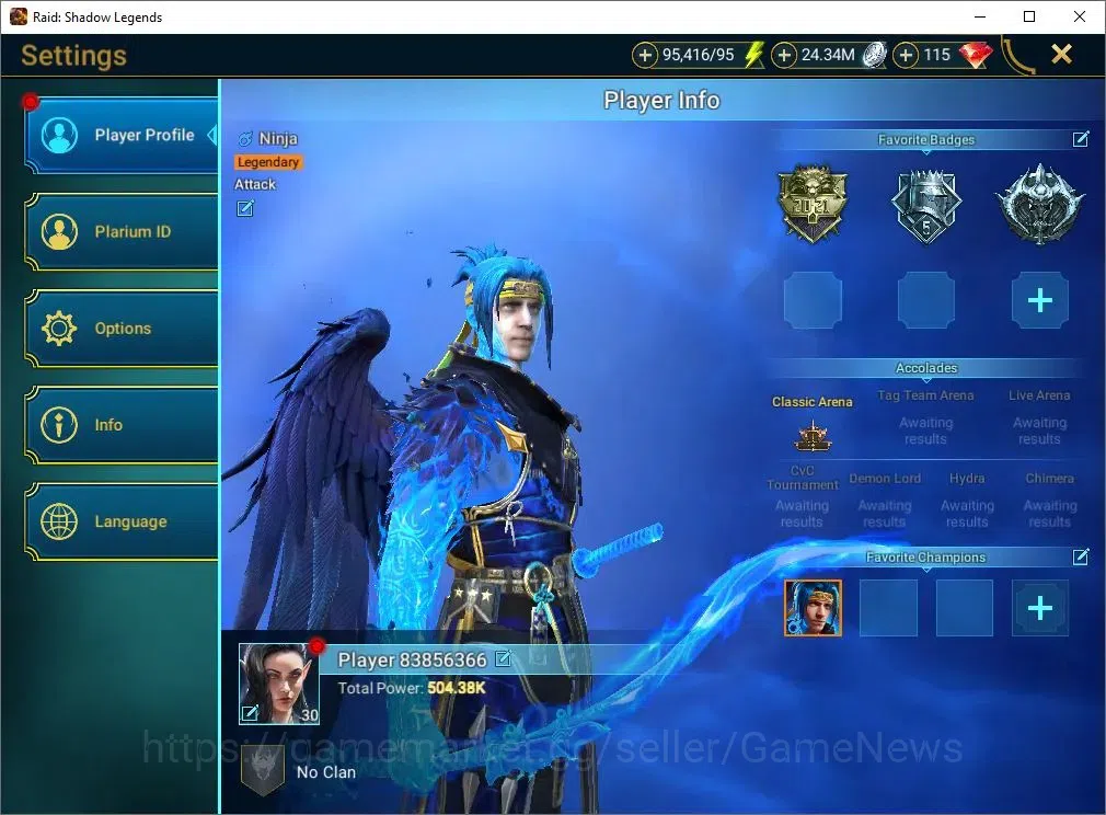 Raid: Shadow Legends Accounts Lv30 504K Power|1 Mytic(SS Galathir)+29 Legend(Sen image 2