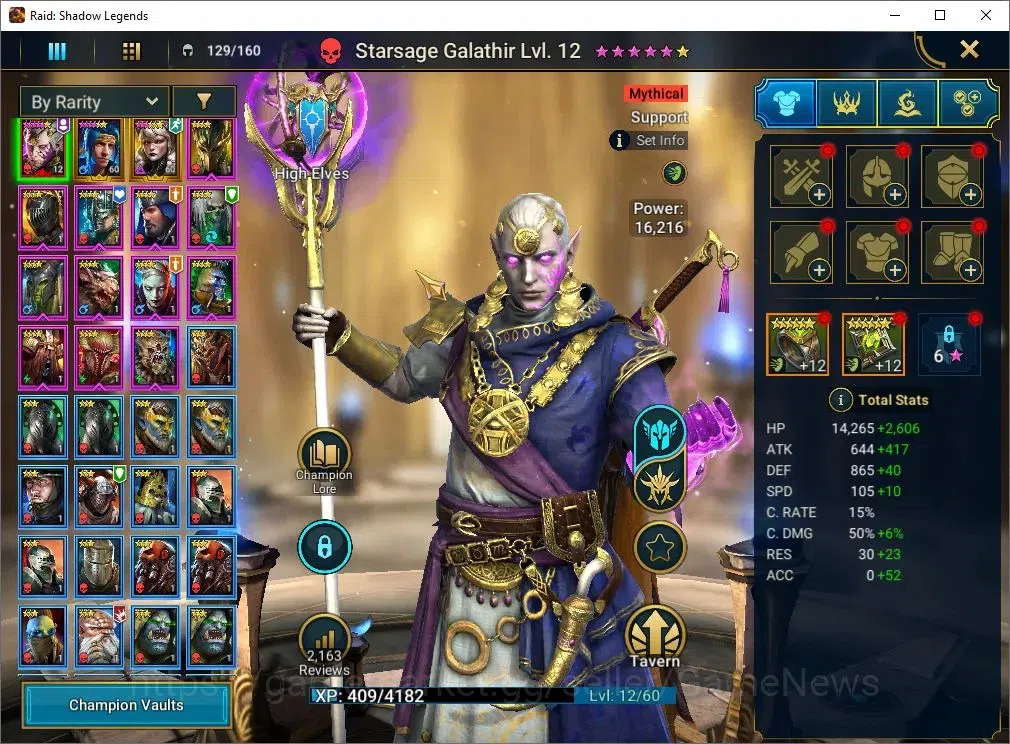 Raid: Shadow Legends Accounts Lv30 504K Power|1 Mytic(SS Galathir)+29 Legend(Sen image 3