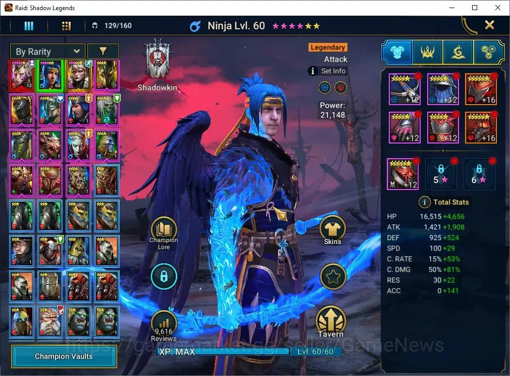 Raid: Shadow Legends Accounts Lv30 504K Power|1 Mytic(SS Galathir)+29 Legend(Sen image 5