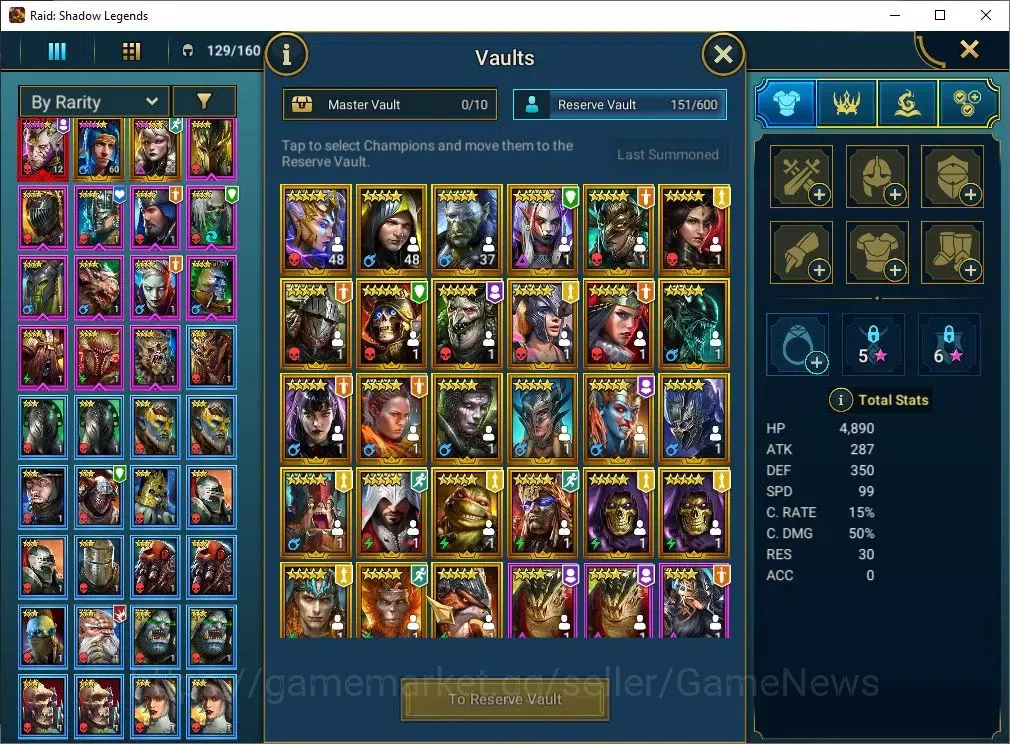 Raid: Shadow Legends Accounts Lv30 504K Power|1 Mytic(SS Galathir)+29 Legend(Sen image 6