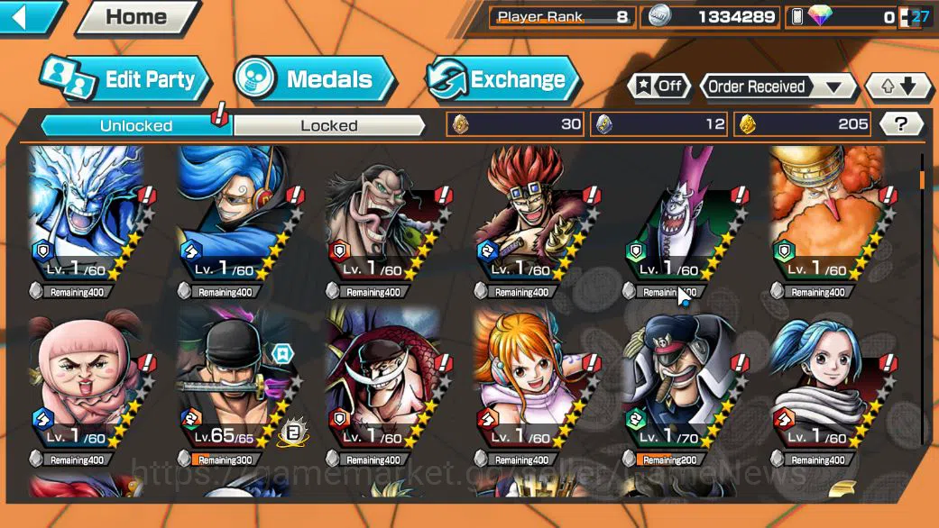 One Piece Bounty Rush Accounts Starter Global|4 EX|BP Kuzan,TFE Marshal D.Teach,RO Roronoa Zoro,AMS[Borsalino]|Rank 6