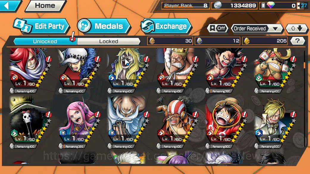 One Piece Bounty Rush Accounts Starter Global|4 EX|BP Kuzan,TFE Marshal D.Teach,RO Roronoa Zoro,AMS[Borsalino]|Rank 7