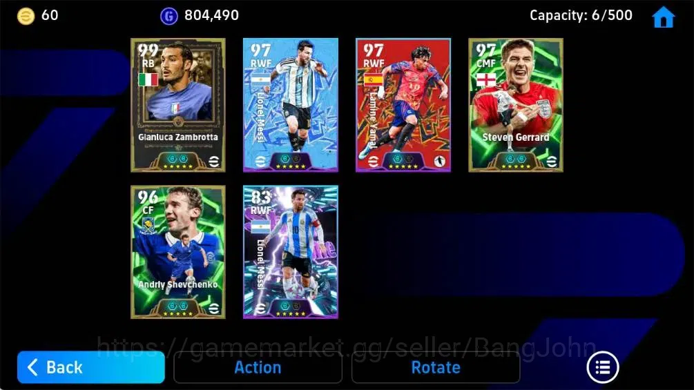 eFootball Accounts Mobile|PW 3105|Glan;uca Zambrotta Epic,Steven Gerr image 3
