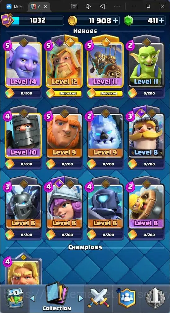 Clash Royale Accounts Global |CL 1032|KTL 12|Trophy 6000|108 Cards|1 L14 image 11