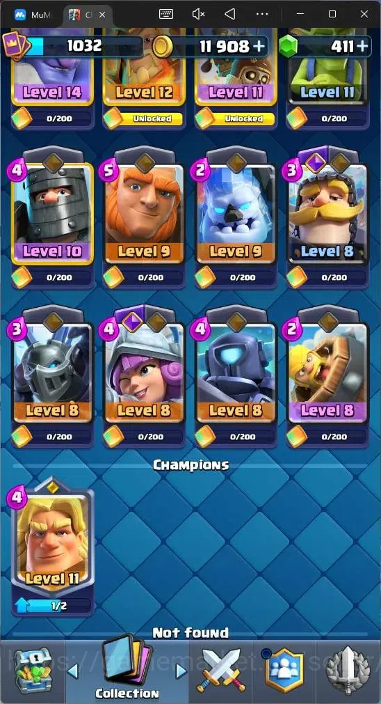 Clash Royale Accounts Global |CL 1032|KTL 12|Trophy 6000|108 Cards|1 L14 image 12