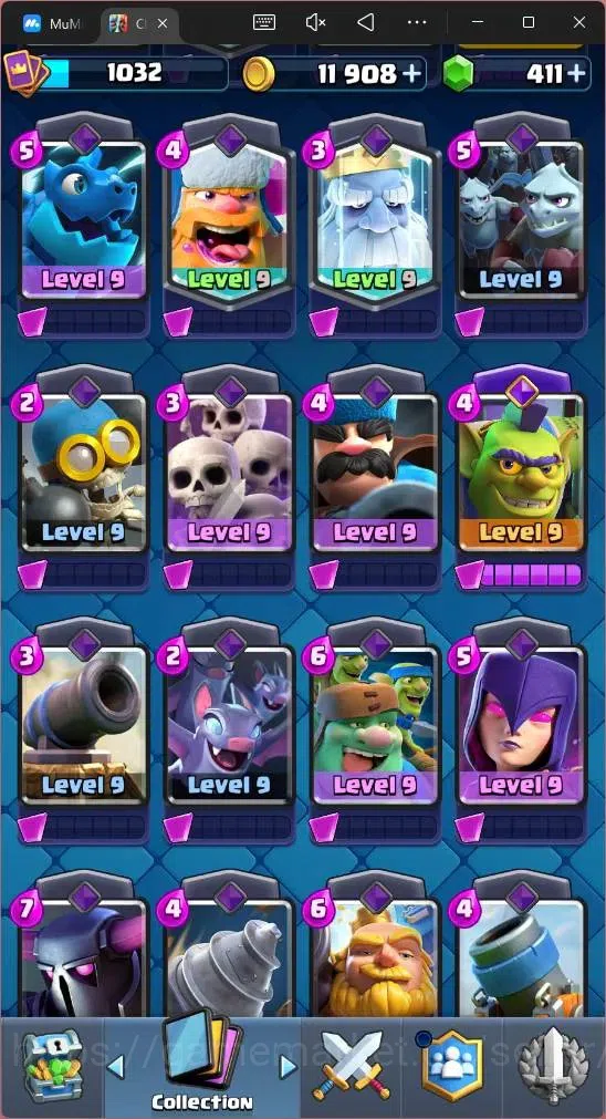 Clash Royale Accounts Global |CL 1032|KTL 12|Trophy 6000|108 Cards|1 L14 image 9