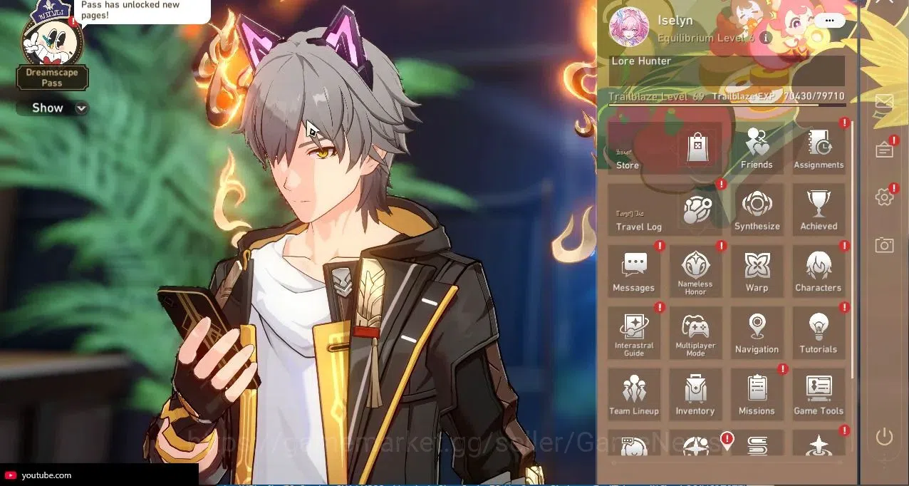 Honkai Star Rail Accounts Others Asia|TL 69|13 Limited|(SW LV999,Cyrene,YaoGuang,Archer,Mortenax Blade)+Sign 1