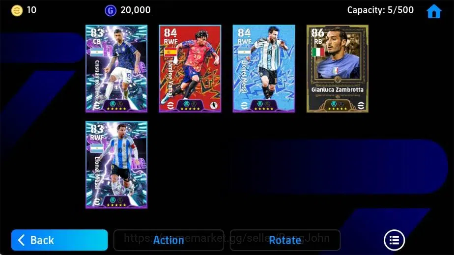 eFootball Accounts Mobile|PW 1957|Gianluca Zambrotta Epic,Cristian Ro image 3