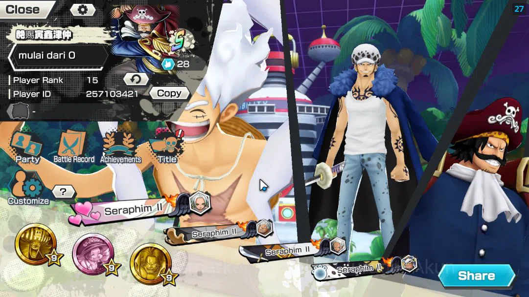 One Piece Bounty Rush Accounts Global |5 EX META|4Emperor Monkey D.Luffy,BP Kuzan image 2