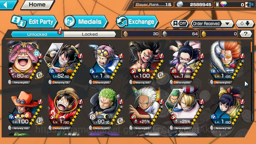 One Piece Bounty Rush Accounts Global |5 EX META|4Emperor Monkey D.Luffy,BP Kuzan image 4