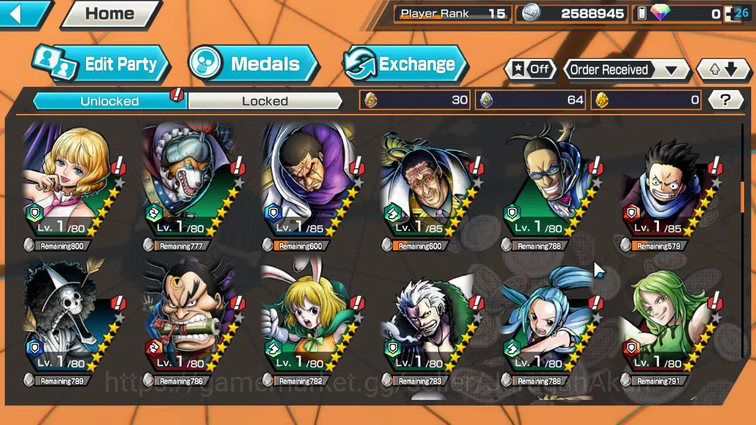 One Piece Bounty Rush Accounts Global |5 EX META|4Emperor Monkey D.Luffy,BP Kuzan image 6