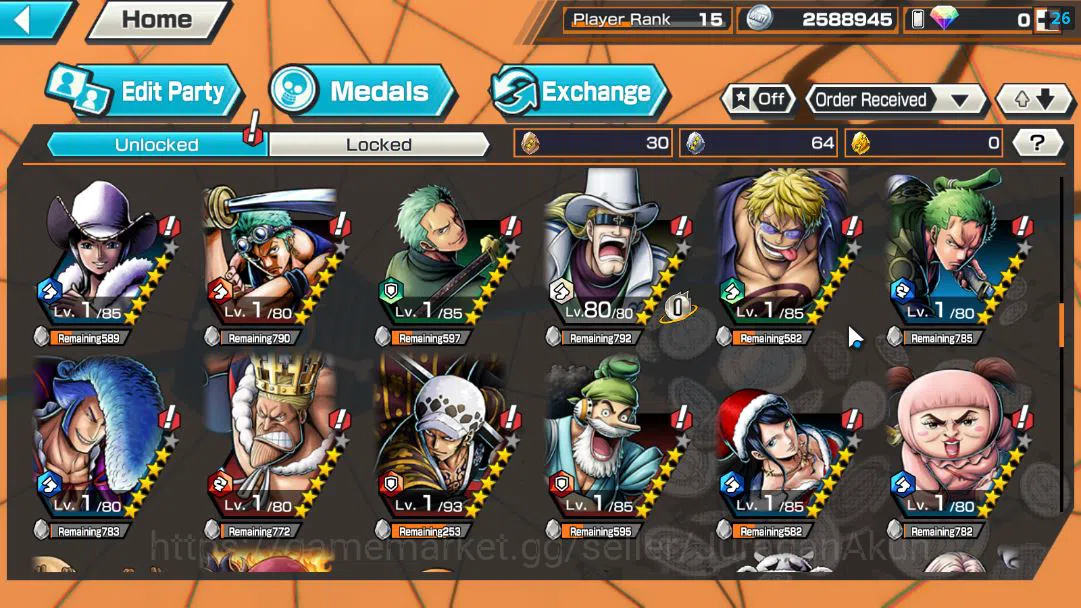 One Piece Bounty Rush Accounts Global |5 EX META|4Emperor Monkey D.Luffy,BP Kuzan image 7