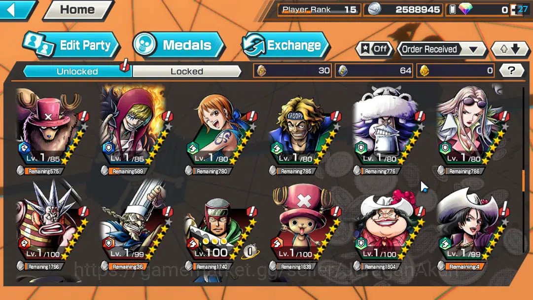 One Piece Bounty Rush Accounts Global |5 EX META|4Emperor Monkey D.Luffy,BP Kuzan image 8