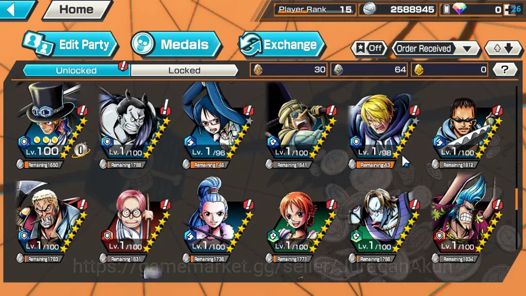 One Piece Bounty Rush Accounts Global |5 EX META|4Emperor Monkey D.Luffy,BP Kuzan image 9