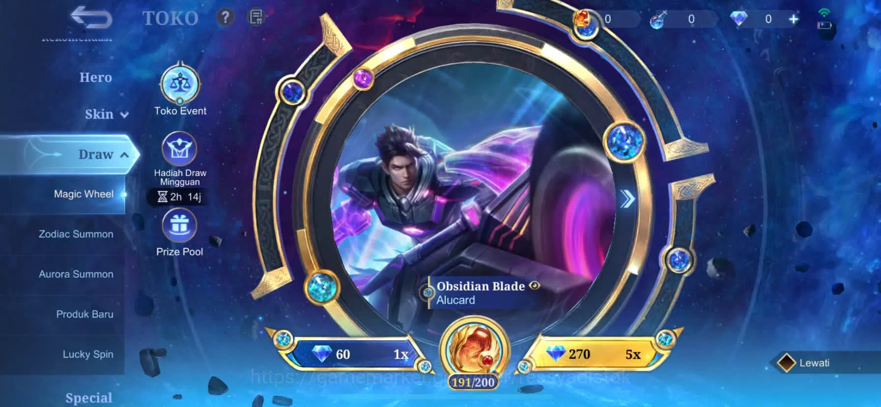 Mobile Legends: Bang Bang Accounts Rare Skin MOBILE LEGEND BANGBANG | SKIN 388, MAGIC WHELL 191, LUKAS NARUTO, ALDOUS MS 10