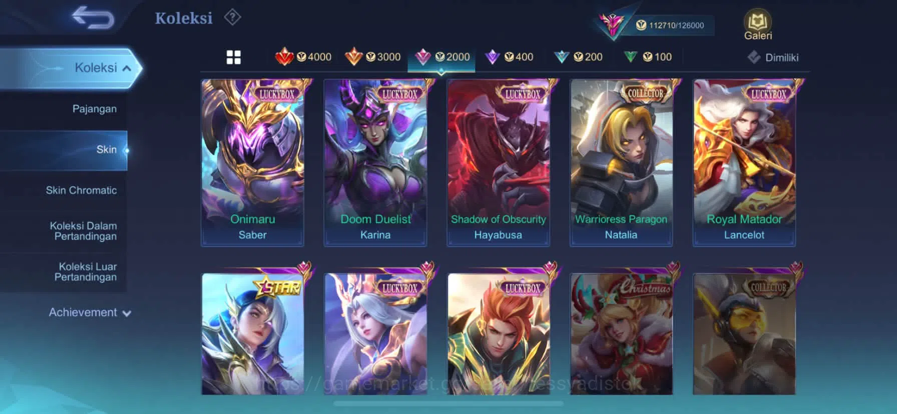 Mobile Legends: Bang Bang Accounts Rare Skin MOBILE LEGEND BANGBANG | SKIN 388, MAGIC WHELL 191, LUKAS NARUTO, ALDOUS MS 4