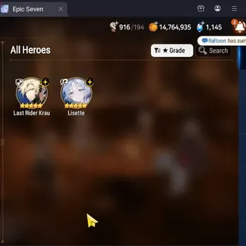 Epic Seven Accounts Starter Global Unverif|Best Starter|2 ML(Last Rider Krau,Lisette)|PoH+Bless ON|SS 1.1K|Stove(ES1288Z)
