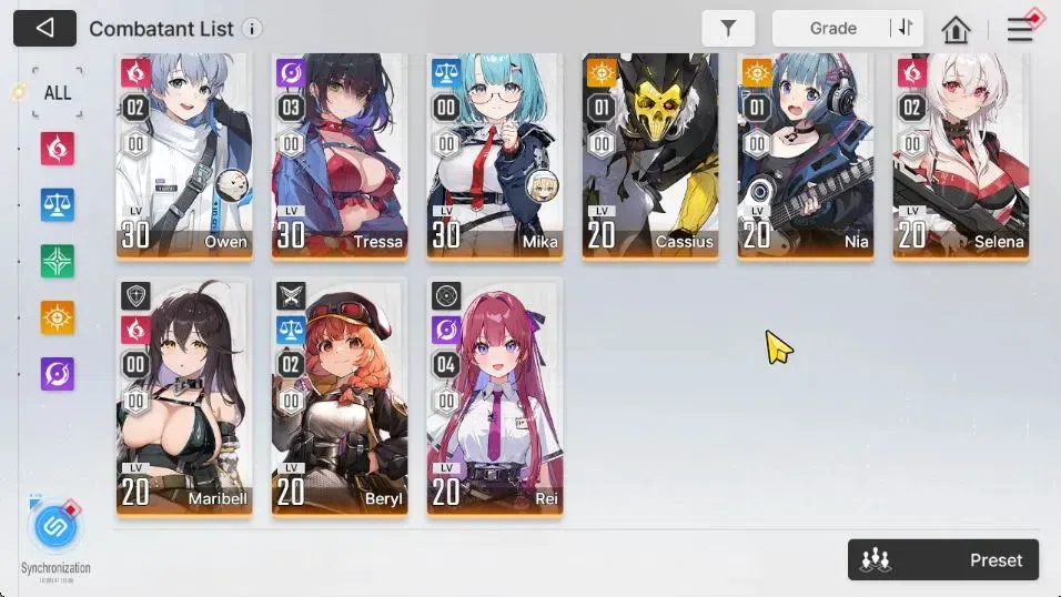 Chaos Zero Nightmare Accounts GLOBAL Lv32|6 SSR[HeidemarieM1,Nine+Sign,Chizuru,Khalipe,Orlea,Kayron]+9 4