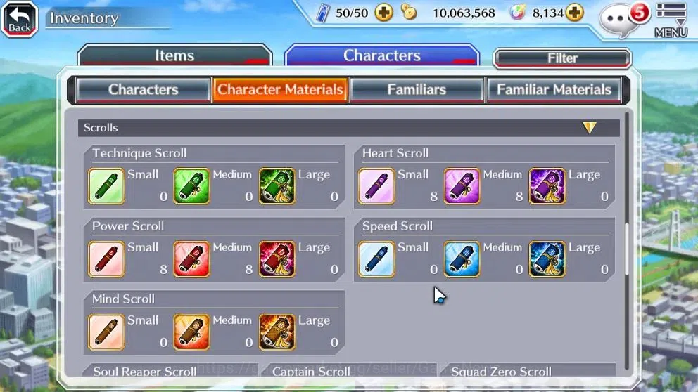 Bleach: Brave Souls Accounts Starter [GLOBAL]8K Orbs|Fresh All Story|Dream Team Ichigo,SwimSuit26 Gisele,Orihime,TYBW25 15