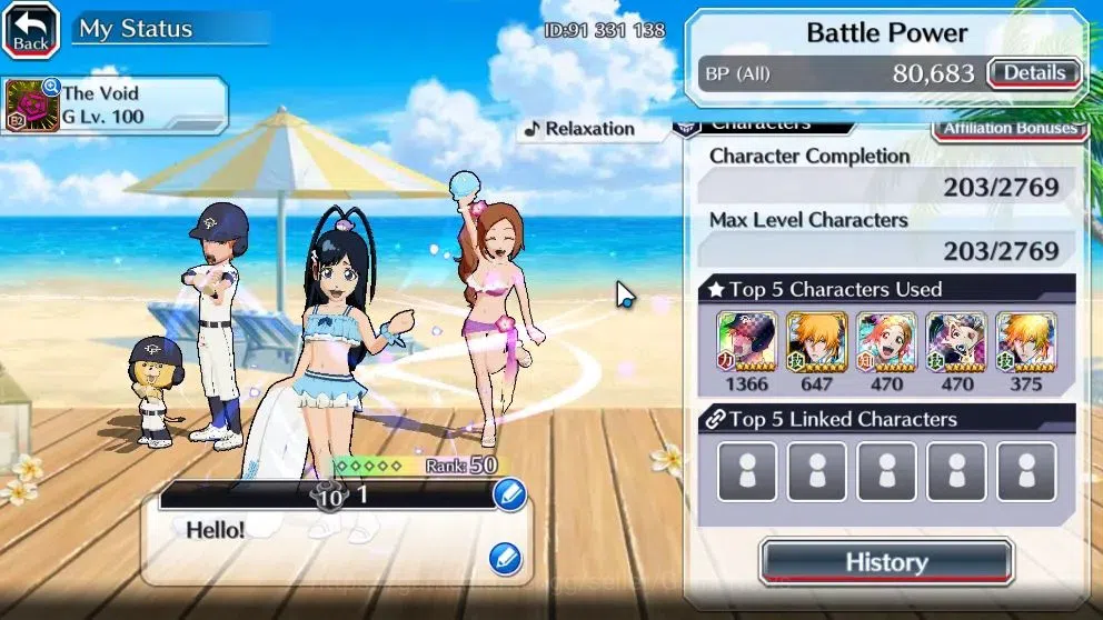 Bleach: Brave Souls Accounts Starter [GLOBAL]8K Orbs|Fresh All Story|Dream Team Ichigo,SwimSuit26 Gisele,Orihime,TYBW25 3