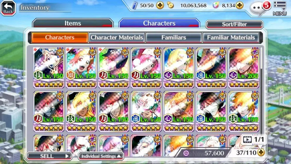 Bleach: Brave Souls Accounts Starter [GLOBAL]8K Orbs|Fresh All Story|Dream Team Ichigo,SwimSuit26 Gisele,Orihime,TYBW25 8