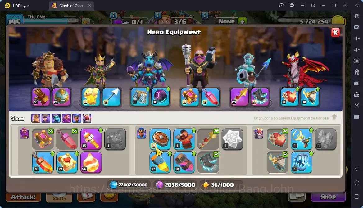 Clash of Clans Accounts High-End Global |TH 17-BH 10|LVL195|BK67,AQ96,MP49,GW52,RC41,DD9|BM26,BC22|6 Legend skin & 8 10