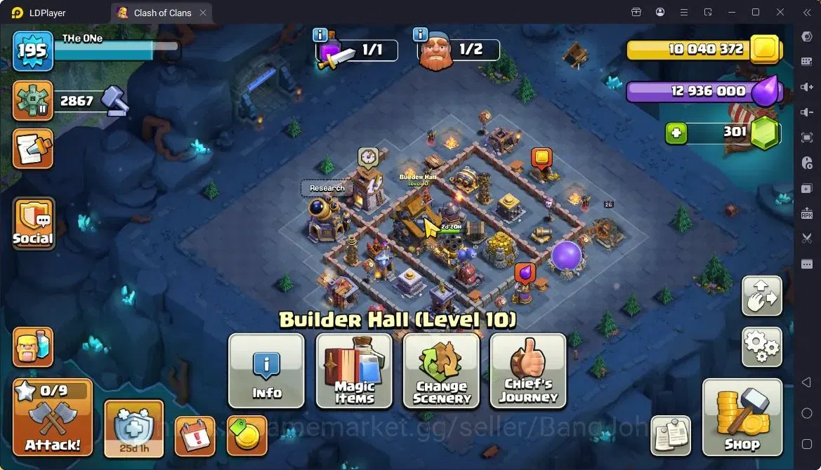 Clash of Clans Accounts High-End Global |TH 17-BH 10|LVL195|BK67,AQ96,MP49,GW52,RC41,DD9|BM26,BC22|6 Legend skin & 8 20