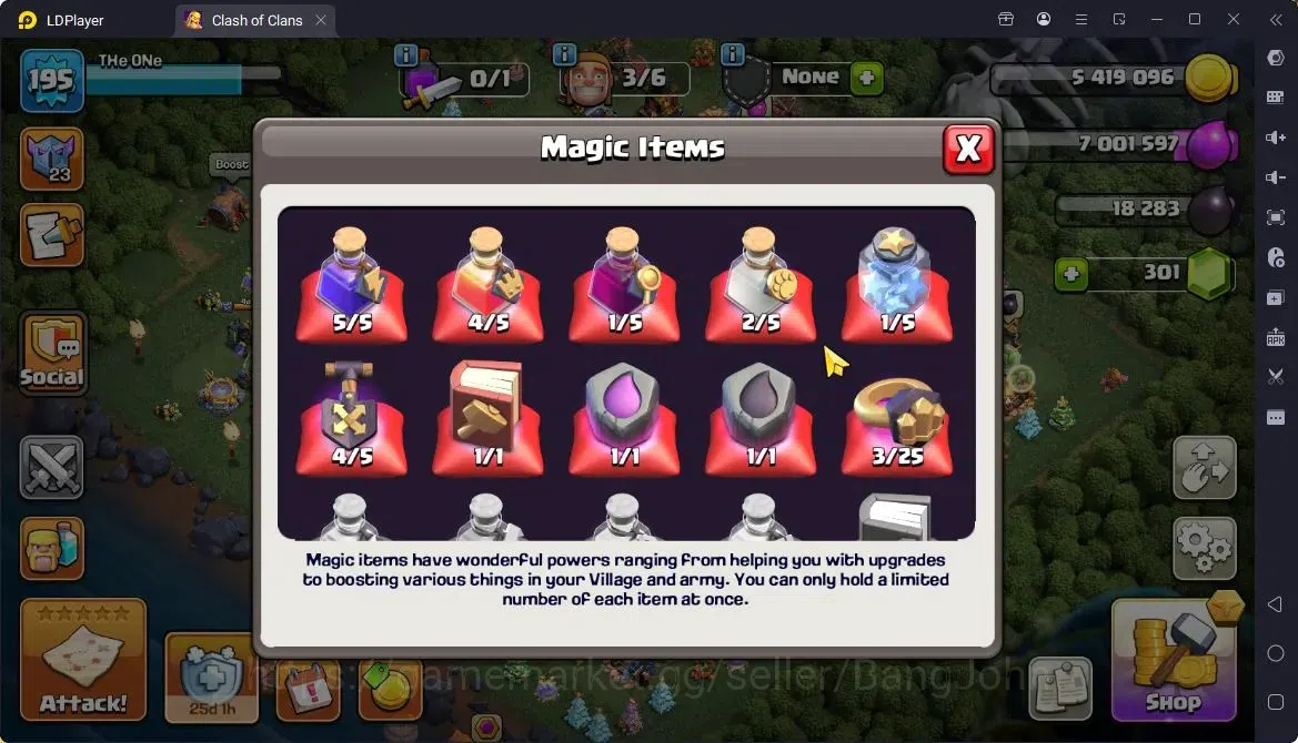 Clash of Clans Accounts High-End Global |TH 17-BH 10|LVL195|BK67,AQ96,MP49,GW52,RC41,DD9|BM26,BC22|6 Legend skin & 8 3